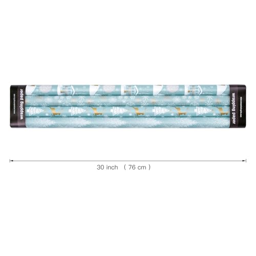 30 Inch Christmas Wrapping Paper Roll (100 Sq Ft)
