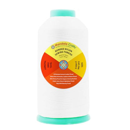 Size 46 210D T45 White Bonded Nylon Thread (8040.8 Foot)