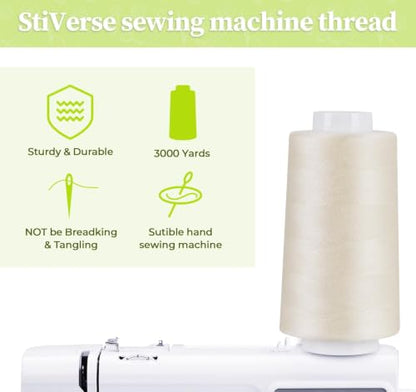 3000 Yards Light Beige Sewing Thread (36000 Foot)