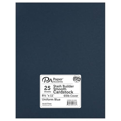 Stash Builder Cardstock 8.5" x 11" Uniform Blue