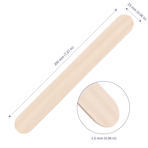 600pcs 8 Inch Wooden Craft Sticks Bulk (600 Count)