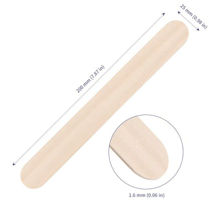 600pcs 8 Inch Wooden Craft Sticks Bulk (600 Count)