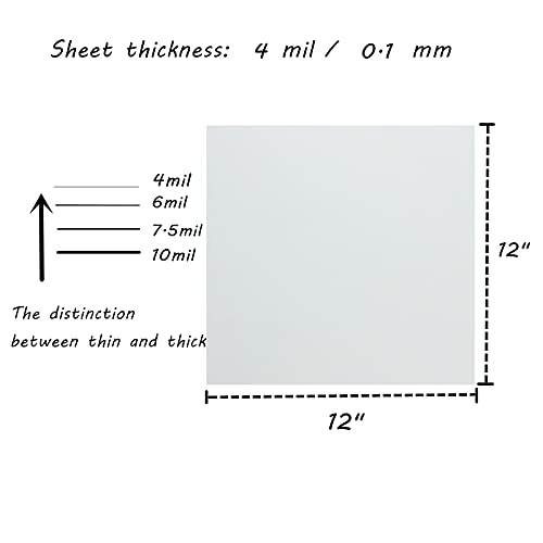 15 Pieces 4 mil Transparency Blank Template Material Stencils Mylar for Cutting Paper Clear Sheet 12 × 12 inch (15 Count)