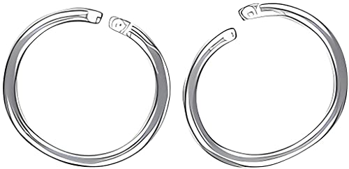 2 Locking Sterling Silver 925 12mm Round Jump Rings Crimp Lock ID (2 Count)