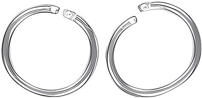 2 Locking Sterling Silver 925 12mm Round Jump Rings Crimp Lock ID (2 Count)