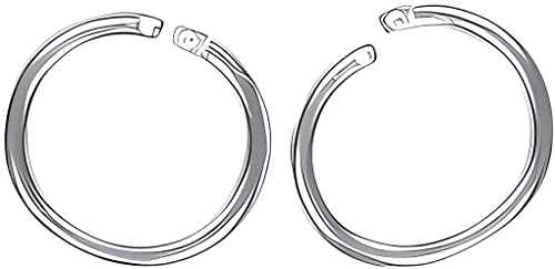 2 Locking Sterling Silver 925 12mm Round Jump Rings Crimp Lock ID (2 Count)