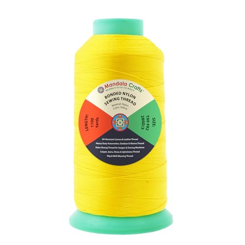 Size 92 280D T90 Yellow Bonded Nylon Thread