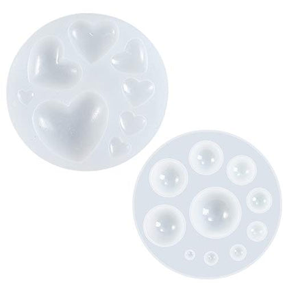 Cabochon Gemstone Epoxy Resin Casting Silicone Molds Include Heart