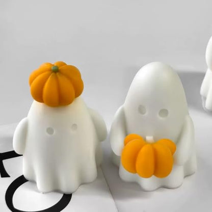 Ghost Holding Pumpkin Resin Mold