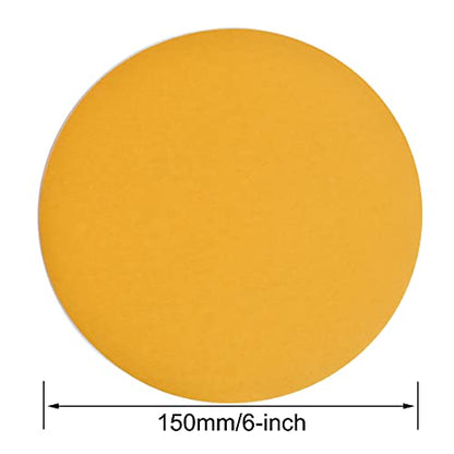 6-Inch No-Hole Hook and Loop Gold Sanding Discs 800-Grit, 100-Pack (100 Count)