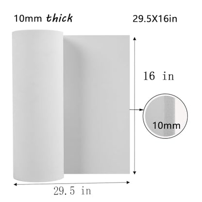 10mm EVA Foam Sheets Roll 16x29.5in White for Cosplay DIY 90kg