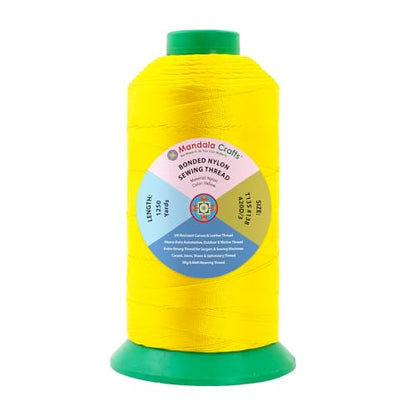Size 138 420D T135 Yellow Bonded Nylon Thread (3750 Foot)