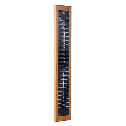 Steel Scoreboard Nailed on a Beech Board with Magnetic Score Keepers for Cornhole and Other Games