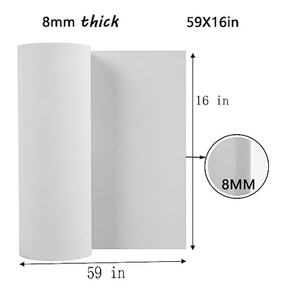 8mm EVA Foam Sheets Roll 16x59in White for DIY Cosplay 90kg