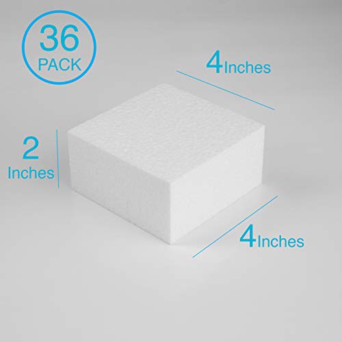 Silverlake 4x4x2 Craft Foam for Styrofoam Block Projects (36 Count)