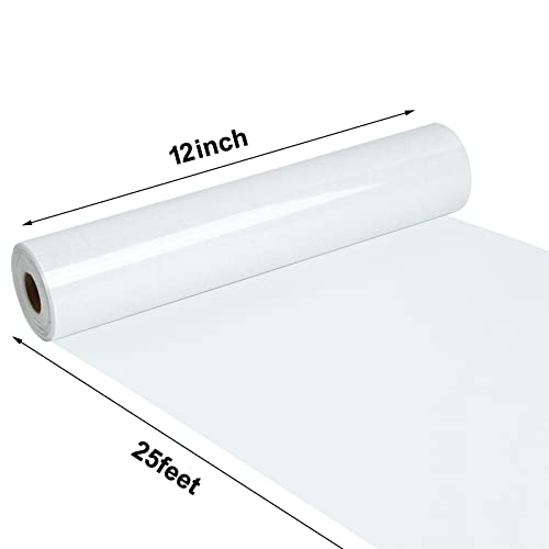 Glitter White Heat Transfer Vinyl Rolls