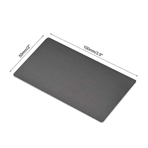 Blank Metal Card 100x50x1mm Anodized Aluminum Plate for DIY Laser Printing Engraving Black 5 Pcs (5 Count)