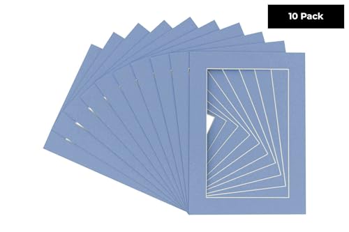 Pack of TEN 8x10 Mats Bevel Cut for 5x8 Photos (10 Count)
