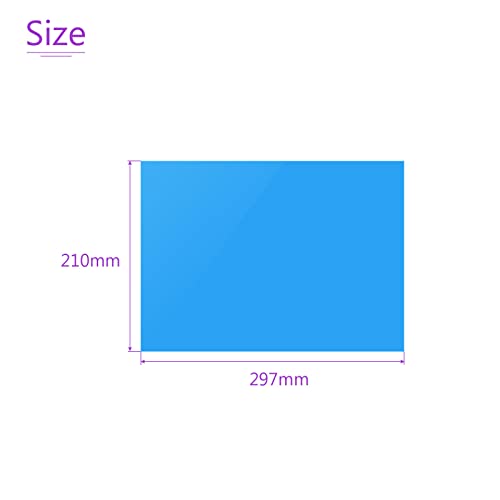 10Pcs Correction Gel Light Filter Overlay Transparent Plastic PVC Sheets Blue for Photo