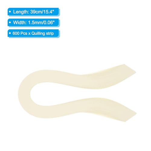 Quilling Strips Paper 600pcs 1.5mm 39cm Origami Paper Quilling Kits for Art DIY Hand Craft Christmas