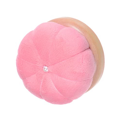 Wooden Base Needle Pincushions Japanese Style Pin Cushions Round Pin Cushion Needle Holder for Sewing Quilting Needlework DIY Crafts