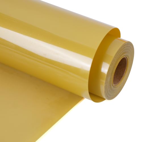 RENLITONG Golden Iron on Vinyl 12Inch by 13ft Roll Heat Transfer Vinyl for T (14.4 Ounce)