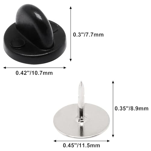 100set Rubber Pin Backs (100 Count)