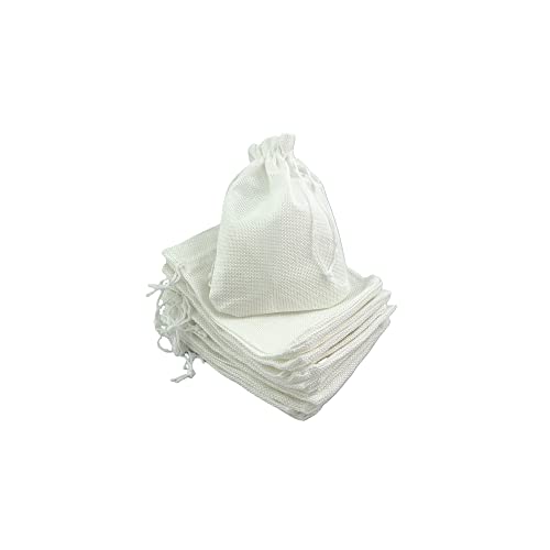 Pack of 25 Burlap Gift Bags with Drawstring Linen Jewelry Pouches Wedding Hessian Jute Bags for Birthday and Treat Pouches Party Wedding Favors Gift