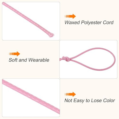 Waxed Cord 0.5mm Waxed Polyester Cord 175 Yard Wax String for Bracelet Making