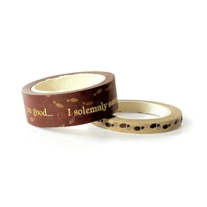 Harry Potter Set of 2 Foil Accent Washi Tape Rolls for Scrapbooking and Crafts (2 Count)