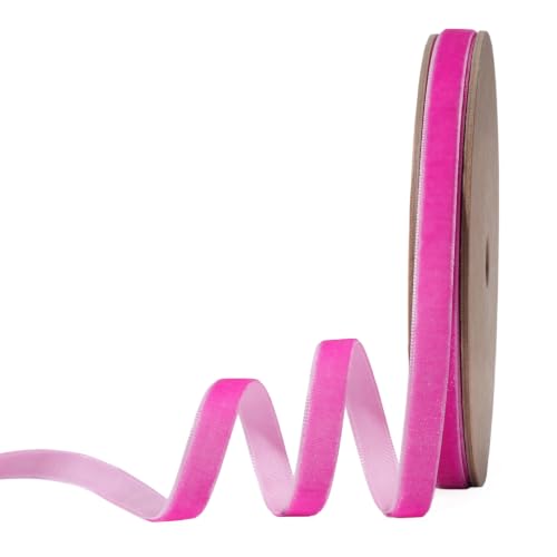 Hot Pink Thin Velvet Ribbon