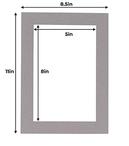 5.5x8.5 Mat for 8.5x11 Frame (100 Count)