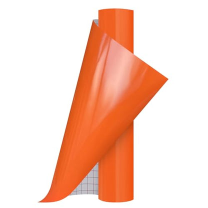 13inch x 5ft Orange Smart Adhesive Permanent Vinyl Compatible with Cricut Explore and Maker Series Without Cutting Mats