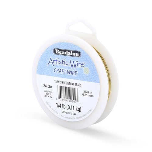 24 Gauge Tarnish Resistant Brass Craft Wire