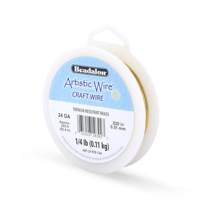 24 Gauge Tarnish Resistant Brass Craft Wire
