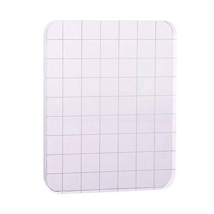 Clear Stamp Block Transparent Acrylic Block with Grid and Grip for Stamping Scrapbooking Craft Making