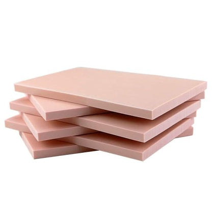 6 Pack 4"x6" Pale Pink Rubber Stamp Carving Blocks Rubber Carved Brick for Stamp Soft Rubber Crafts and DIY Craft Project (6 Count)