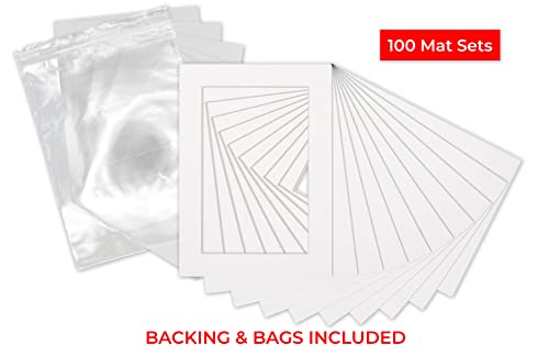 5x7 Mat for 8.5x11 Frame (100 Count)
