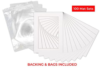 5x7 Mat for 8.5x11 Frame (100 Count)