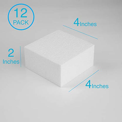 Silverlake 4x4x2 Craft Foam for Styrofoam Block Projects (12 Count)