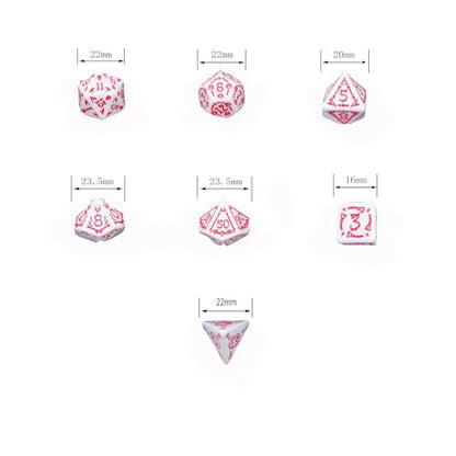 Double Colors Polyhedral Dice Sets with Pouches for D&D DND RPG MTG Dungeon and Dragons Table Board Roll Playing Games D4 D6 D8 D10 D% D12 D20