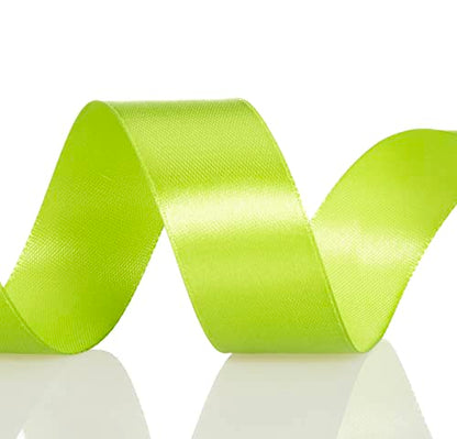 1 Inch Apple Green Solid Satin Ribbon for Gift Wrapping