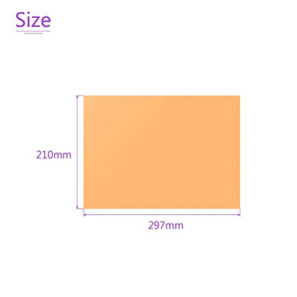 10Pcs Correction Gel Light Filter Overlay Transparent Plastic PVC Sheets Orange for Photo