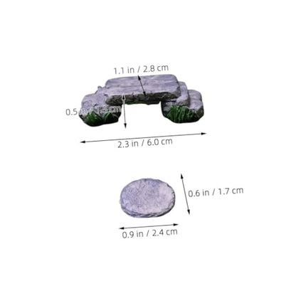 Miniature Stepping Stone Bridge for Fairy Garden Kit Realistic Craft Landscape Decor DIY Garden Ornament