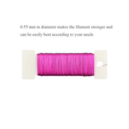 26Gauge Rose Red Metal Floral Wire