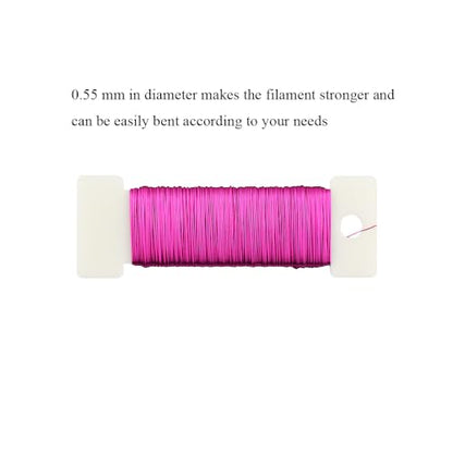 26Gauge Rose Red Metal Floral Wire