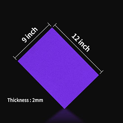 Purple Foam Sheets Crafts 9x12 Inch 2mm Eva Color Craft Foam Paper for Crafts Project Preschoolers Classroom Scrapbooking DIY Cosplay (10 Count)