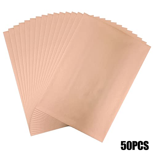 300 Pieces Toner Reactive Foil 6 Assorted Color Foil Paper Sheets for Arts Crafting Foil Plate Card Making Decoration Hot Foil Roll Transfer Foil Sheet for Craft Cardstock DIY Card Invitation Supplies (300 Count)