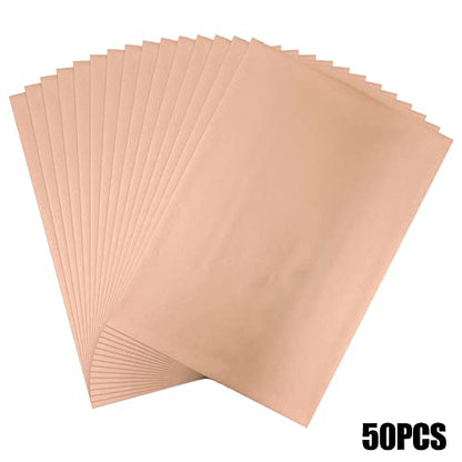 300 Pieces Toner Reactive Foil 6 Assorted Color Foil Paper Sheets for Arts Crafting Foil Plate Card Making Decoration Hot Foil Roll Transfer Foil Sheet for Craft Cardstock DIY Card Invitation Supplies (300 Count)