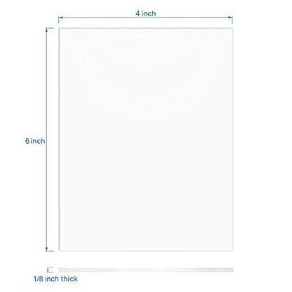 Pack of 10 Clear Cast Acrylic Sheet 4" x 6" x 1 (10 Count)